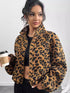 'Elsinore' Leopard Fleece Jacket - Celes Fashion